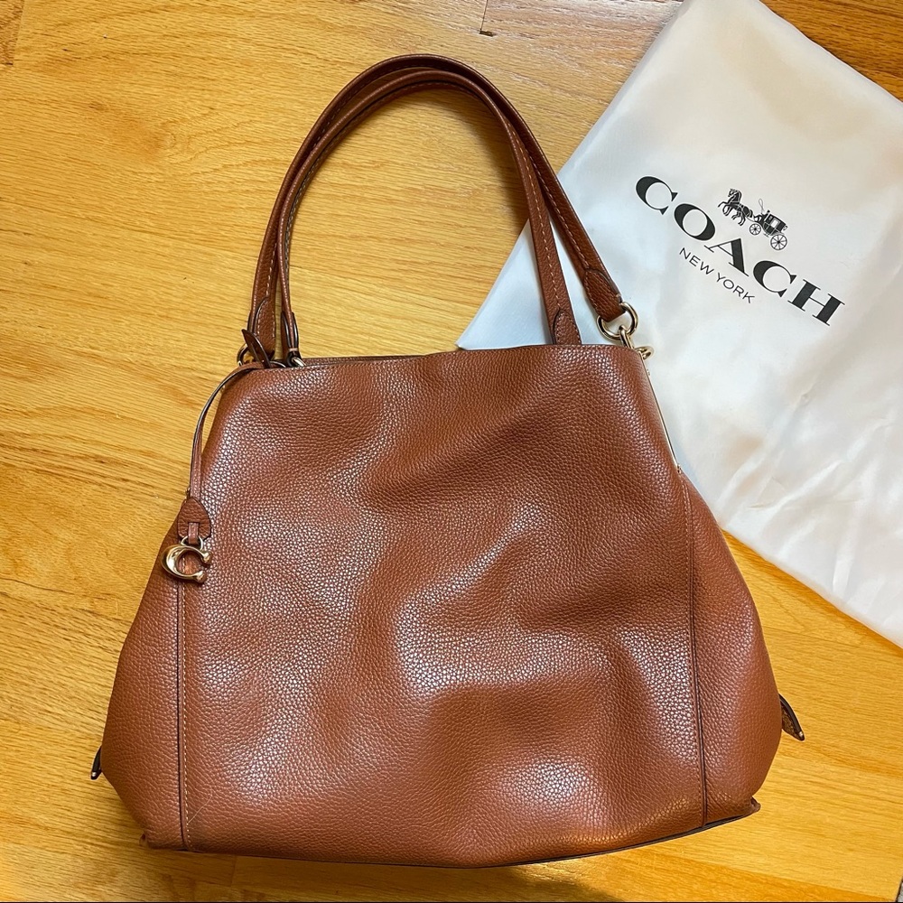 COACH Polished Pebble Leather Delton 31 Shoulder Bag